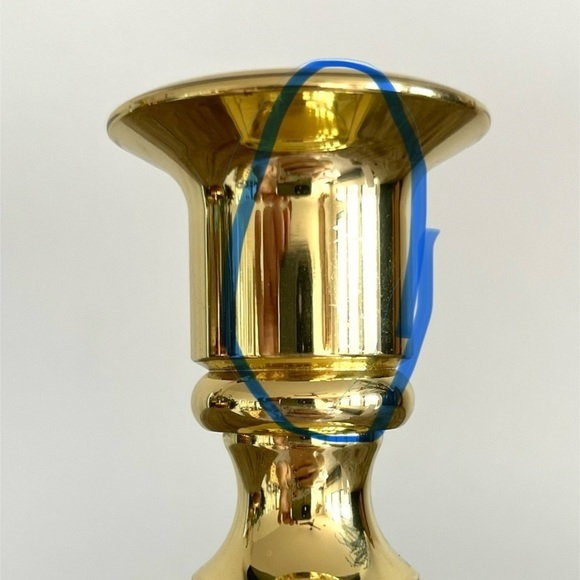 Brass candlestick 4” tall - Picture 6 of 6